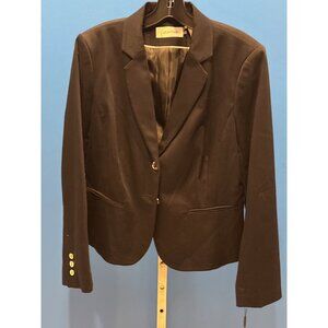 Calvin Klein Womens Navy Blazer Size 12 Classic Fit